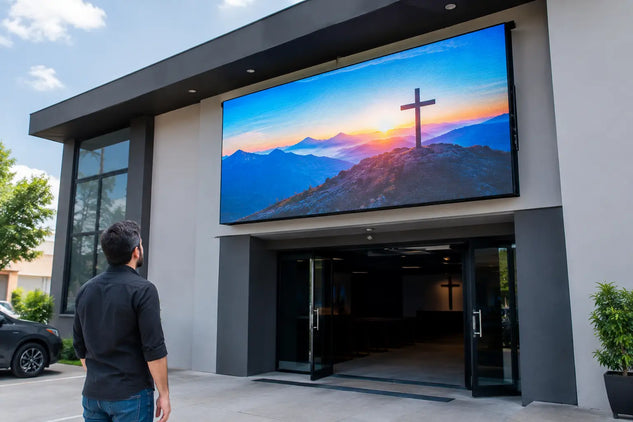 Pantalla LED para iglesia: medida, brillo y montaje
