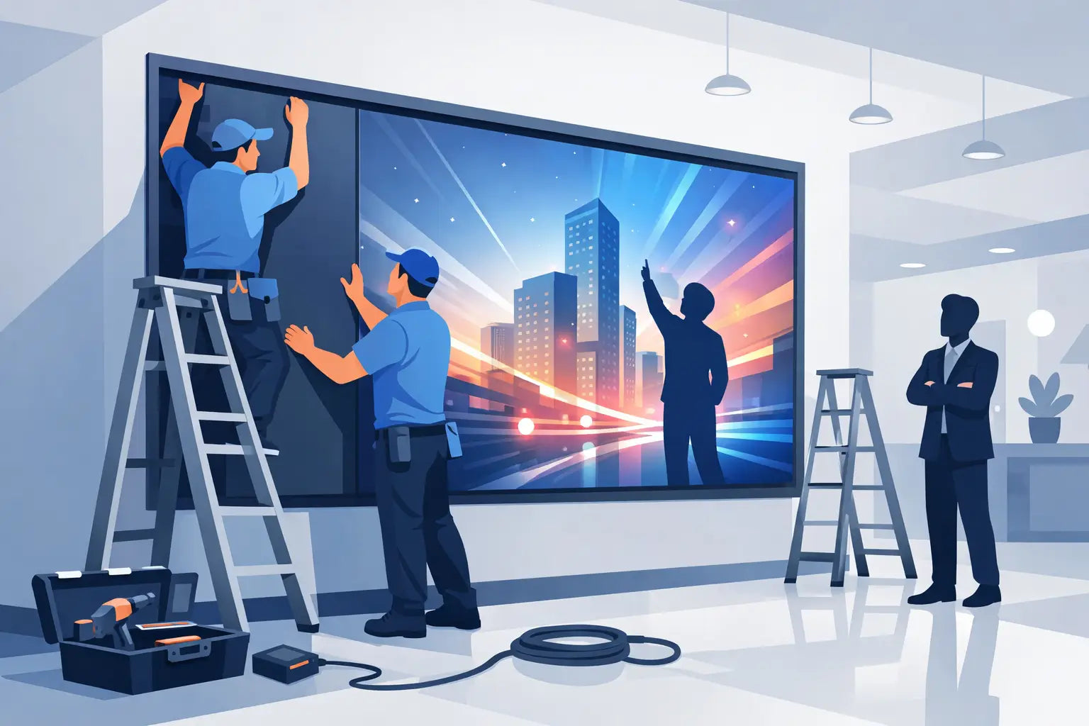 Cómo instalar póster LED comercial sin errores