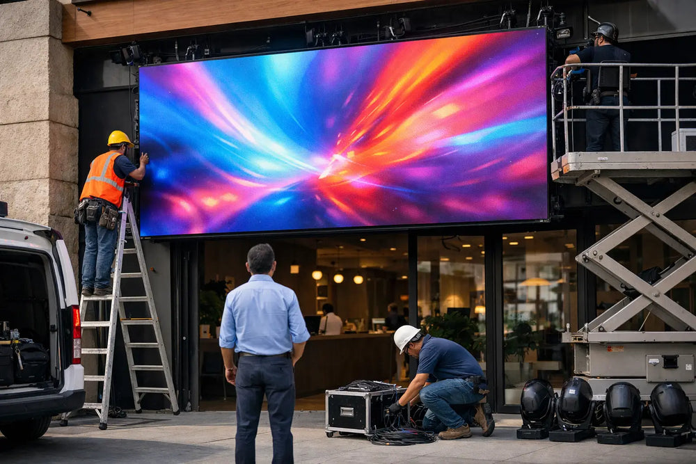 Qué incluye la instalación de una pantalla LED