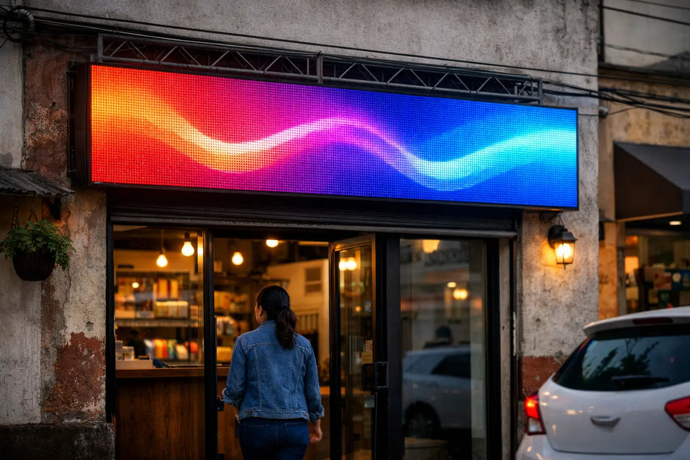 Letrero LED para negocio pequeño bien elegido