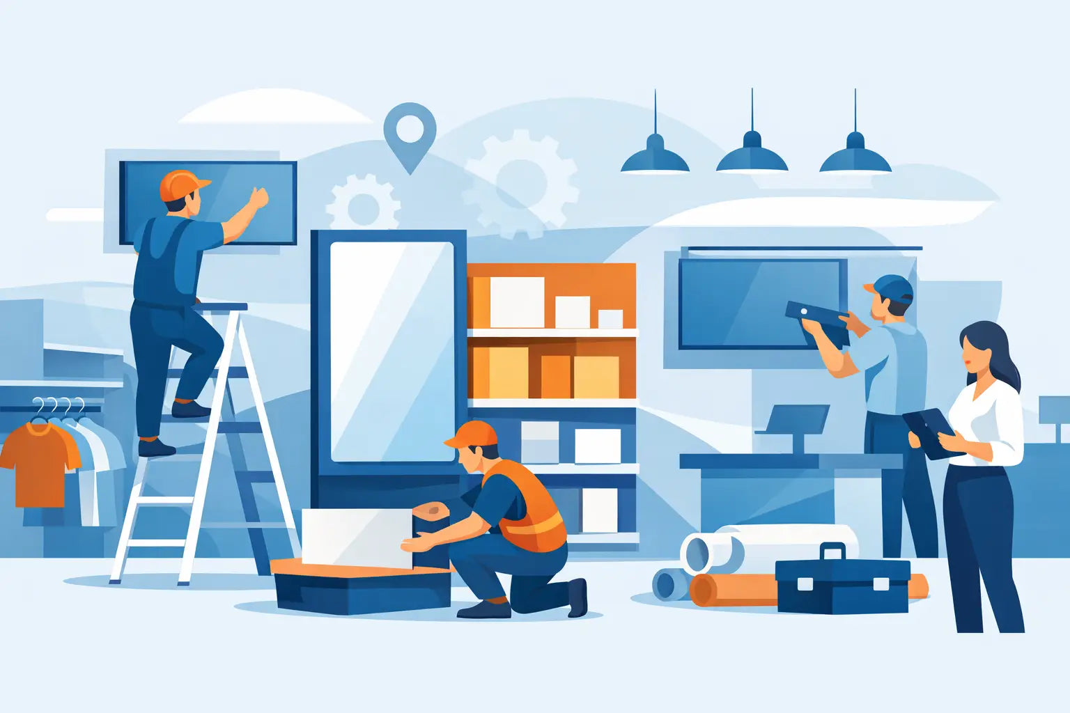 Instalación integral de display comercial