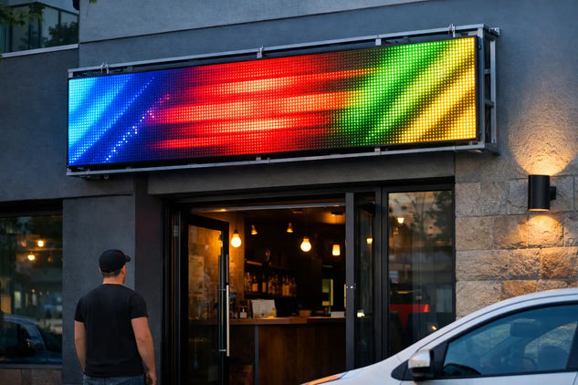Letrero LED programable para fachadas de local