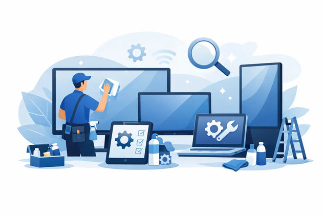 Guía de mantenimiento para displays profesionales