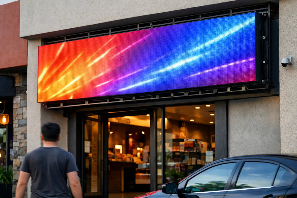 Letreros LED para fachadas bien dimensionados