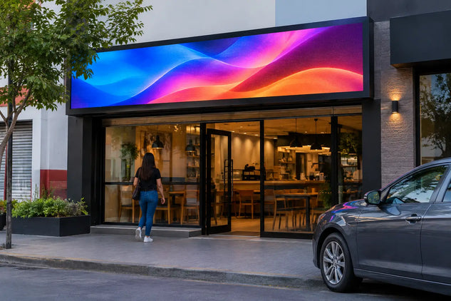 Cartel LED: medidas y uso para atraer clientes
