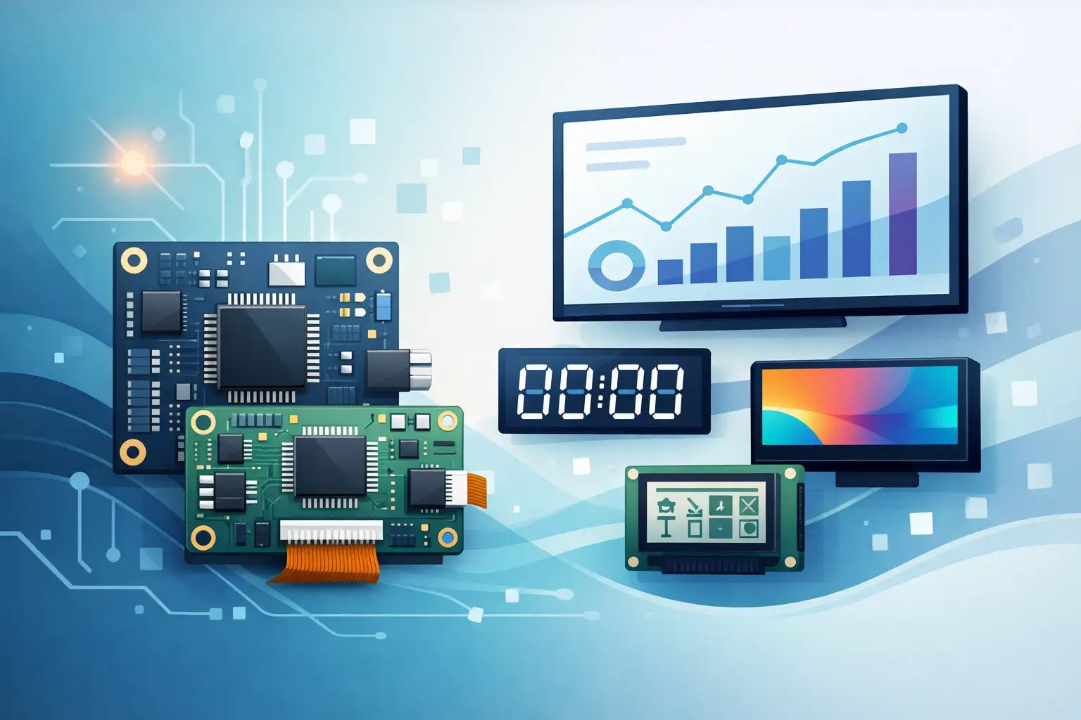Tipos de controladores para displays
