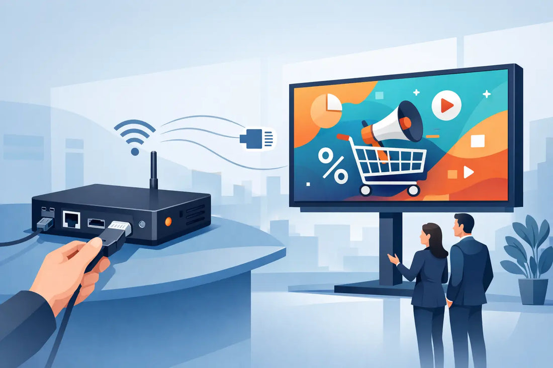 Cómo conectar controlador a pantalla publicitaria