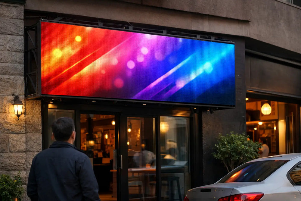 Anuncios LED para fachadas: medida, brillo y pitch