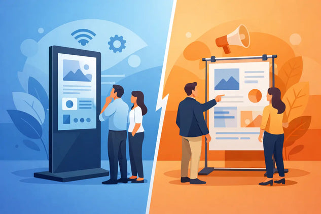 Tótem digital versus cartel impreso: ¿cuál conviene?