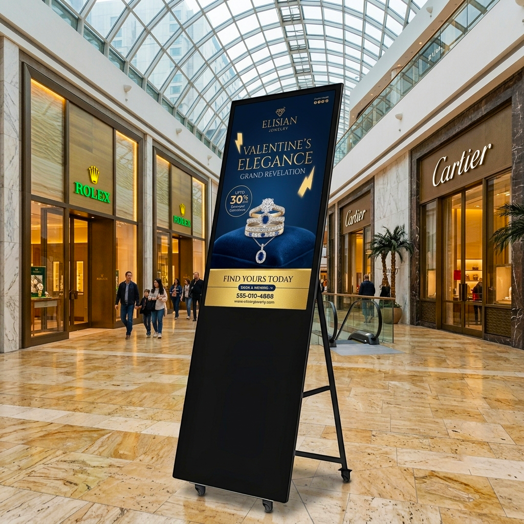 Póster portátil LCD para interiores