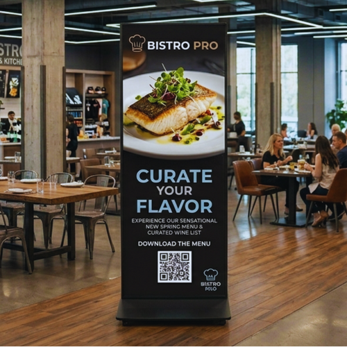 Póster LED Pitch 2.5 Plegable con Sistema de Fusión + GOB para Interiores